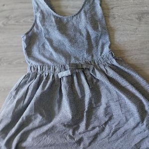 Stretchy waist black and white gingham dress